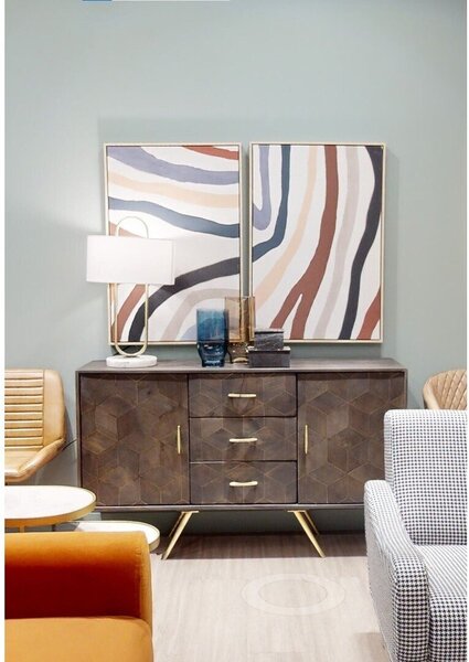 Картини в комплект 2 бр. с включена рамка/върху платно 63x93 cm Astratto – Premier Housewares
