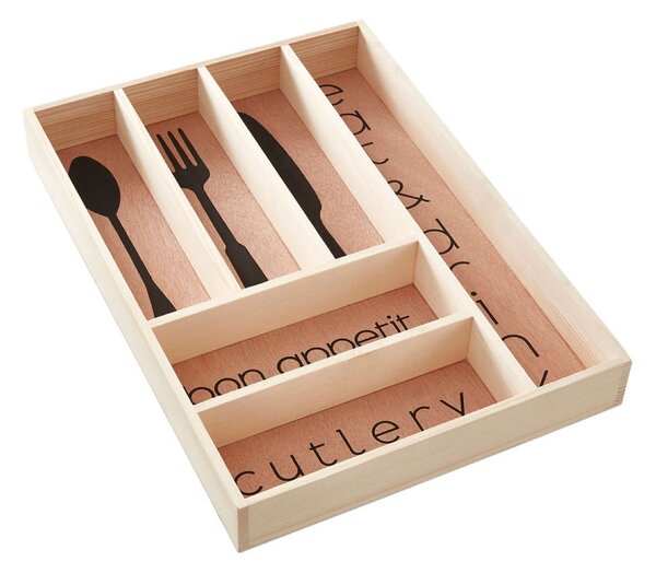 Дървен органайзер за прибори в естествен цвят 30 x 42 cm Bessan – Premier Housewares