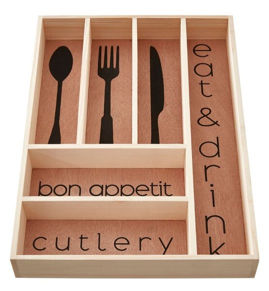Дървен органайзер за прибори в естествен цвят 30 x 42 cm Bessan – Premier Housewares