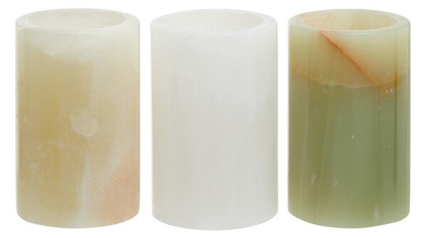 Каменни свещници в комплект за чаена свещ 3 бр. Oleena – Premier Housewares