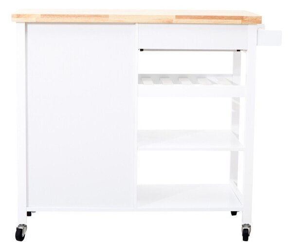 Маса за сервиране на колелца от масивно каучуково дърво 48x105 cm Frankfurt – Premier Housewares