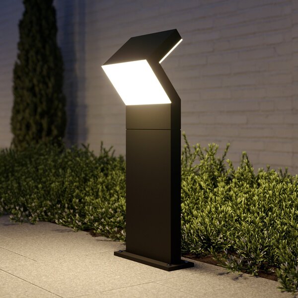 Arcchio LED лампа за пиедестал Havin, антрацит, метал, 60cm, Черен, Метал, Модерен