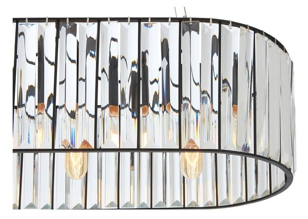 Метално висящо осветително тяло със стъклен абажур Akiko – Premier Housewares