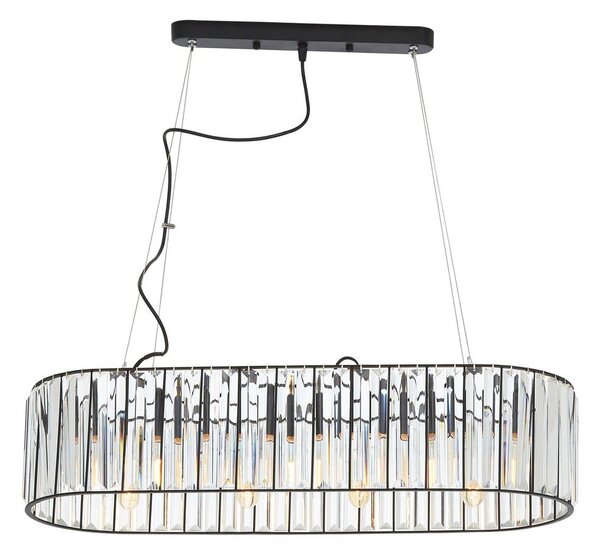 Метално висящо осветително тяло със стъклен абажур Akiko – Premier Housewares