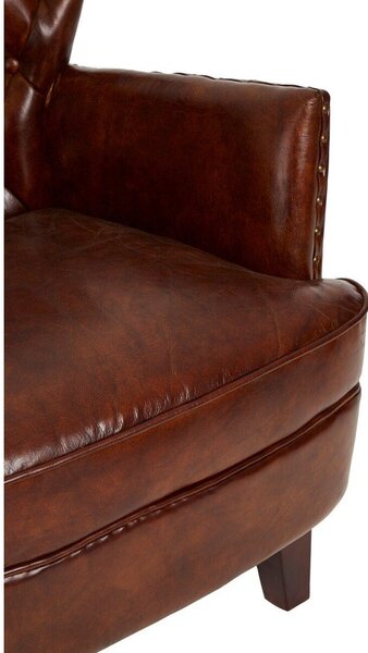 Кафяво кожено кресло Victor – Premier Housewares