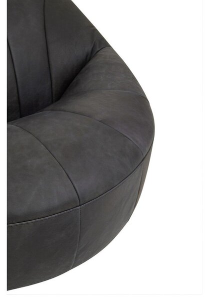 Черно кожено кресло Hoxton – Premier Housewares