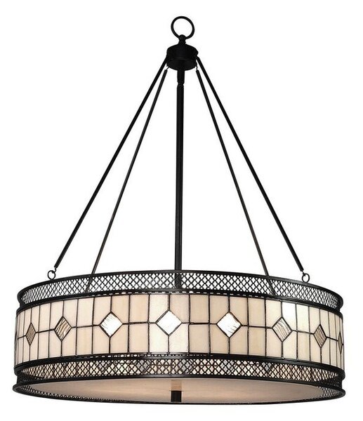 Метално висящо осветително тяло със стъклен абажур ø 60 cm Waldorf – Premier Housewares