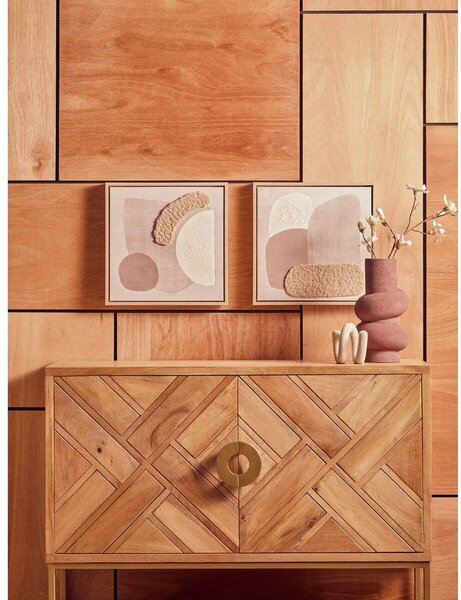 3D картини в комплект 2 бр. с включена рамка/върху платно 40x40 cm Astratto – Premier Housewares