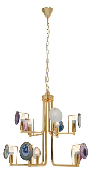 Метално висящо осветително тяло в златист цвят Glamour – Premier Housewares
