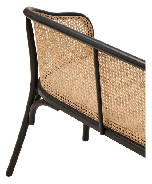 Черна/в естествен цвят подплатена пейка Cebu – Premier Housewares
