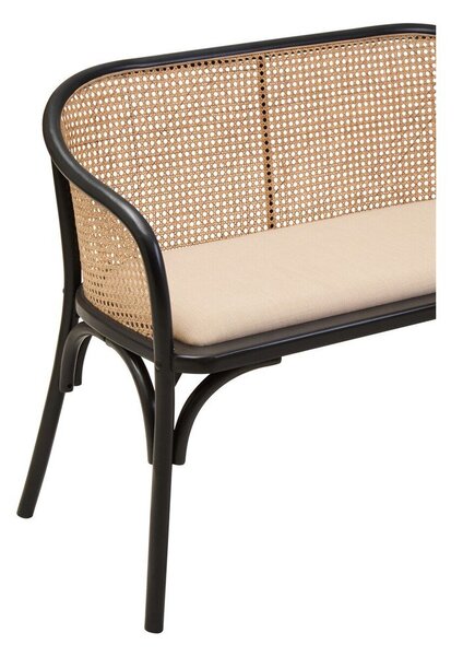 Черна/в естествен цвят подплатена пейка Cebu – Premier Housewares