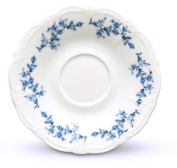 Бяла/синя порцеланова чинийка ø 12 cm Retro – BonBistro
