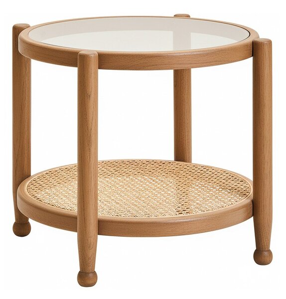 Кръгла странична масичка със стъклен плот ø 57 cm Cebu – Premier Housewares