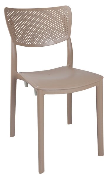 Градински комплект GROOVY-IGNITE 5бр PP в цвят капучино с маса 80x80x74.5см