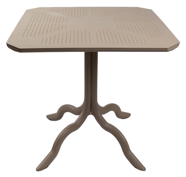 Градински комплект GROOVY-CONFIDENT 5бр PP в цвят капучино с маса 80x80x74.5см