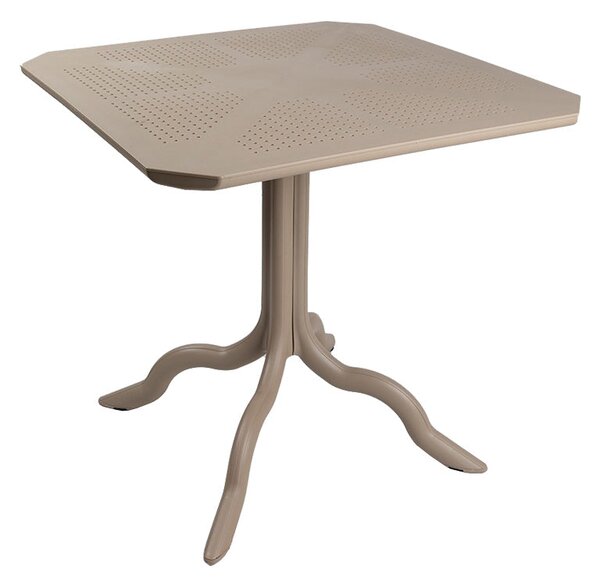 Градински комплект GROOVY-CONFIDENT 5бр PP в цвят капучино с маса 80x80x74.5см