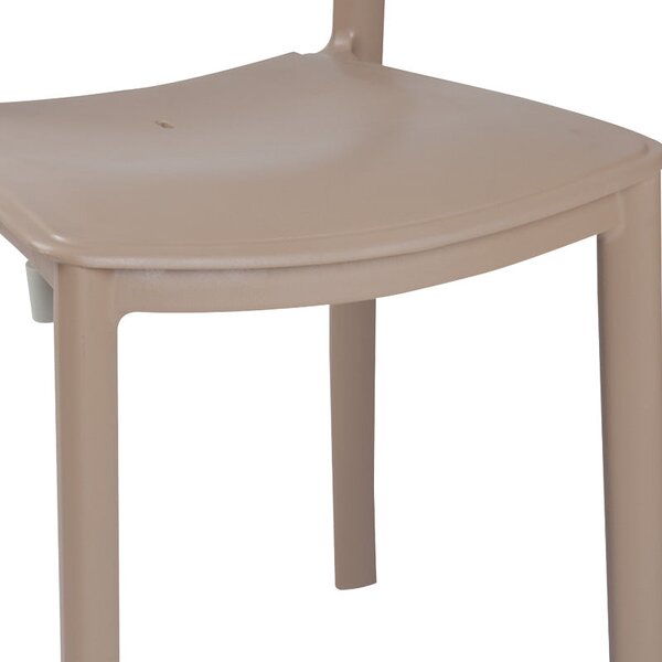 Градински комплект GROOVY-IGNITE 5бр PP в цвят капучино с маса 80x80x74.5см