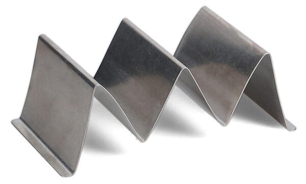 Поднос за сервиране поставка за тако от неръждаема стомана 10x19 cm Serve – BonBistro