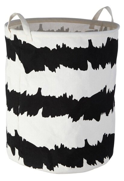 Черно-бял текстилен кош за пране Harga – Premier Housewares