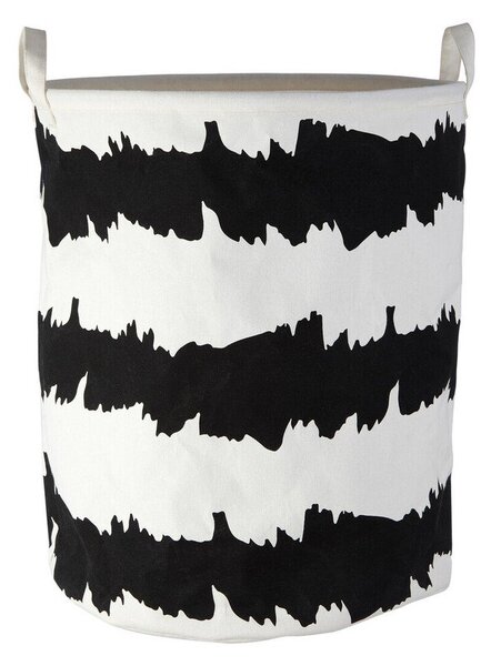 Черно-бял текстилен кош за пране Harga – Premier Housewares