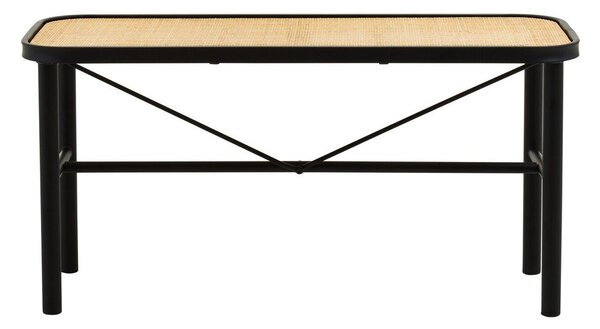 Черна/в естествен цвят ратанова пейка Depok – Premier Housewares