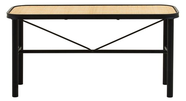 Черна/в естествен цвят ратанова пейка Depok – Premier Housewares