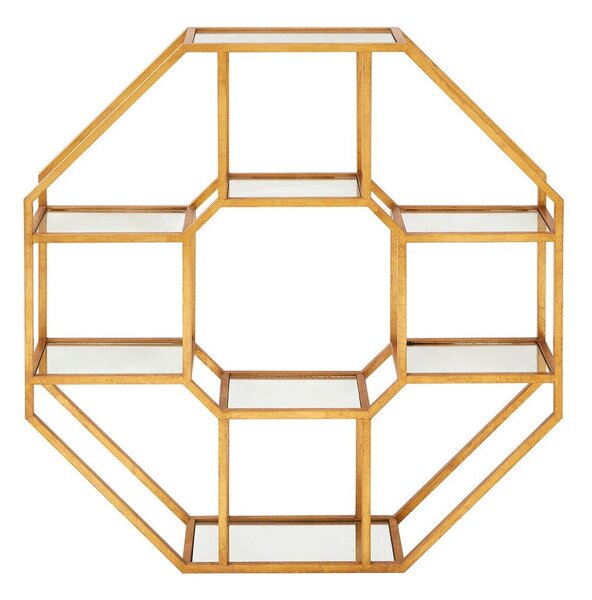 На няколко нива метален стенен рафт в естествен цвят 92 cm Zariah – Premier Housewares