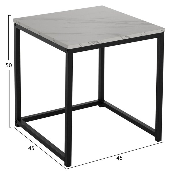 Помощни маси GRELAY цвят черен-бял 45X45X50см. и 37X37X43 см