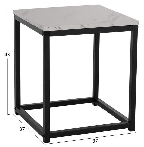 Помощни маси GRELAY цвят черен-бял 45X45X50см. и 37X37X43 см