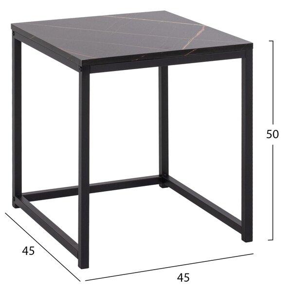 Помощни маси GRELAY черен цвят 45X45X50см. и 37X37X43 см