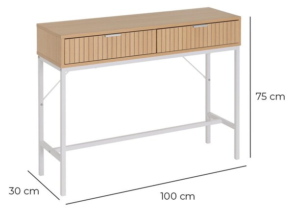 Конзолна маса в естествен цвят 30x100 cm Mid-Lines – Casa Selección