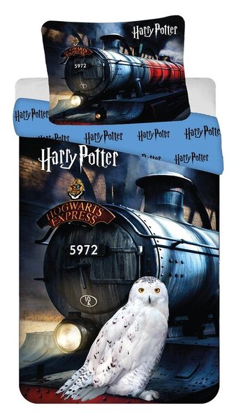 Единично памучно детско спално бельо 140x200 cm Harry Potter "Hogwarts Express" – Jerry Fabrics