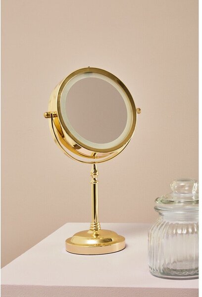 Козметично огледало със светлина/увеличително (увеличение 2x) ø 15 cm Cassini – Premier Housewares