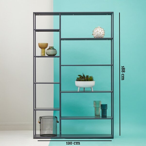Сив стоманен стелаж 120x188x30 cm Acero – Premier Housewares