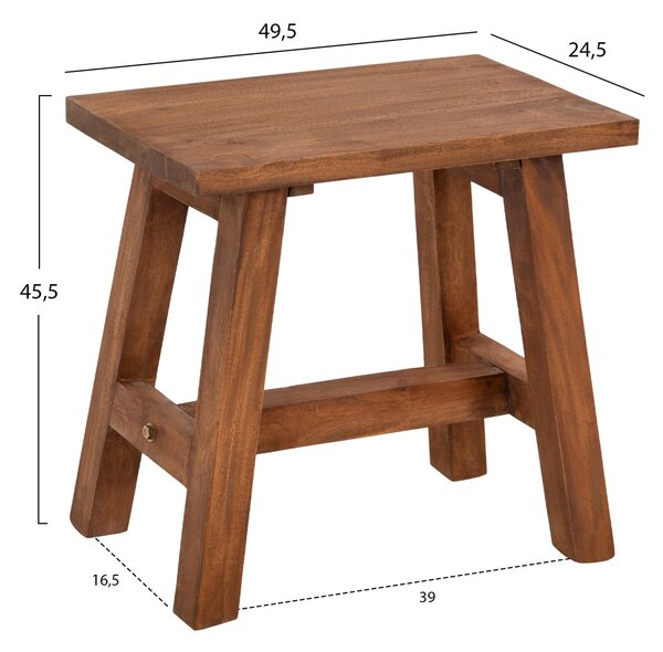 Станична маса RANCH естествен цвят 49.5x24.5x45.5см