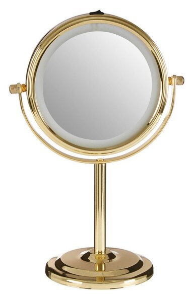 Козметично огледало със светлина/увеличително (увеличение 2x) ø 15 cm Cassini – Premier Housewares