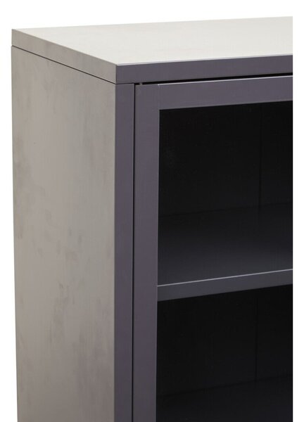 Сива стоманена витрина 75x150x35 cm Acier – Premier Housewares