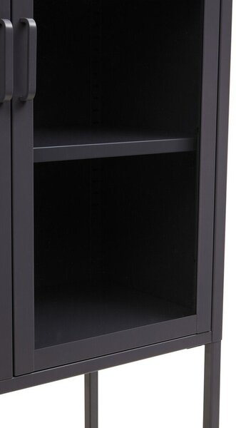 Сива стоманена витрина 75x150x35 cm Acier – Premier Housewares