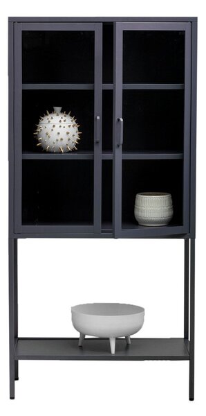 Сива стоманена витрина 75x150x35 cm Acier – Premier Housewares