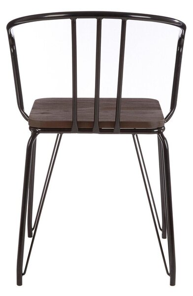 Черен/в естествен цвят трапезен стол от масивен бряст District – Premier Housewares