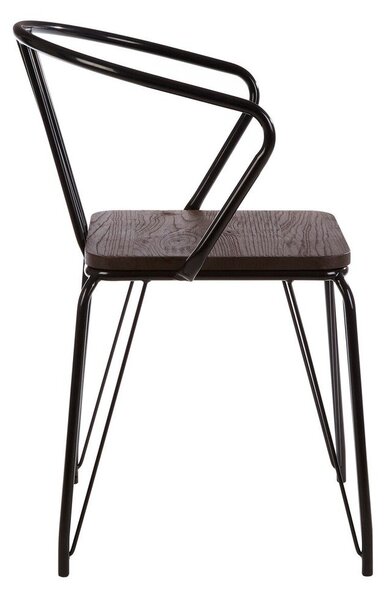 Черен/в естествен цвят трапезен стол от масивен бряст District – Premier Housewares