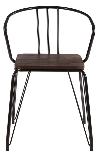 Черен/в естествен цвят трапезен стол от масивен бряст District – Premier Housewares