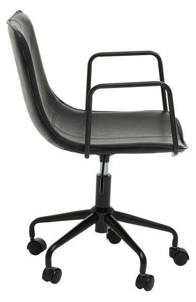 Черен офис стол от имитация на кожа Branson – Premier Housewares
