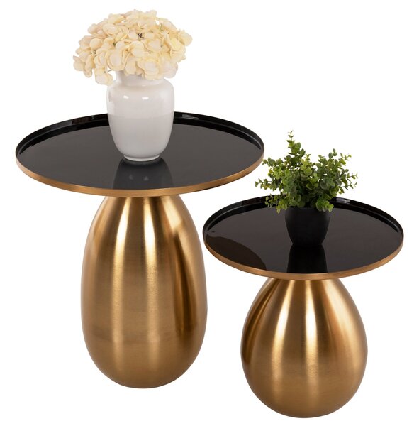 Помощни маси DEANNA цвят златист-черен