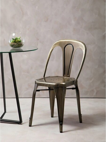 Метален трапезен стол в месингов цвят Grange – Premier Housewares