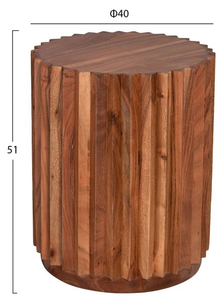 Странична маса SEDGE естествен цвят Φ40x50см