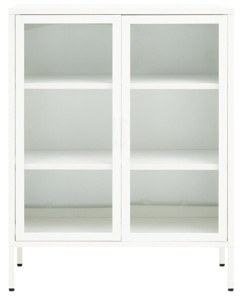 Бяла стоманена витрина 80x102x40 cm Acier – Premier Housewares