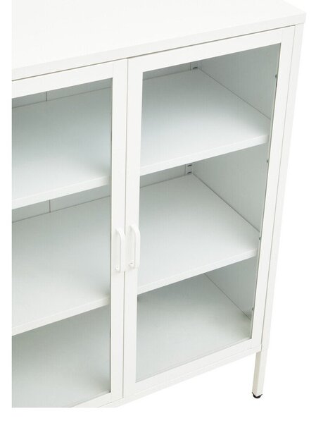 Бяла стоманена витрина 80x102x40 cm Acier – Premier Housewares