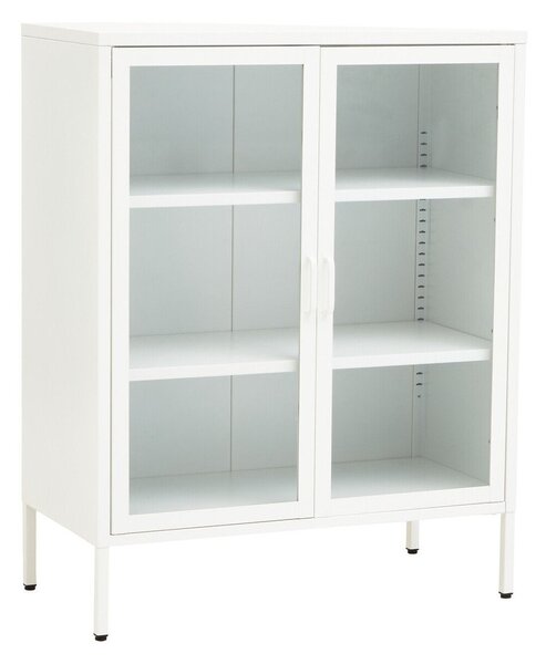 Бяла стоманена витрина 80x102x40 cm Acier – Premier Housewares