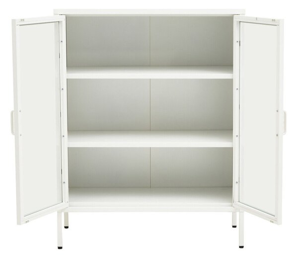 Бяла стоманена витрина 80x102x40 cm Acier – Premier Housewares